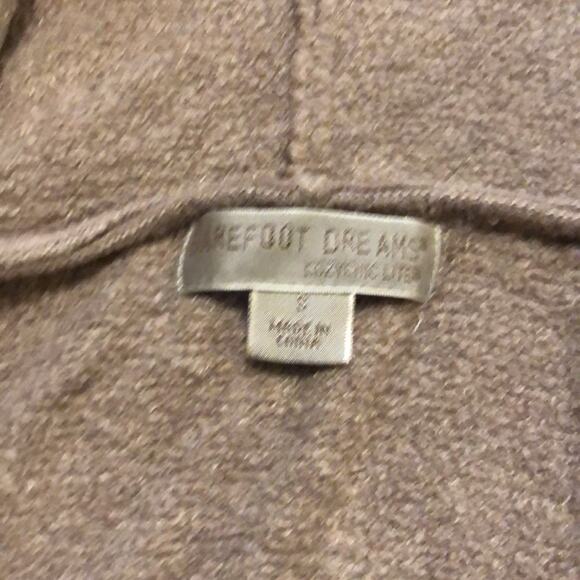 Barefoot Dreams Brand Cozy Chic Lite Resort Hooded Cardigan Sand Color Sz Small - Picture 2 of 5